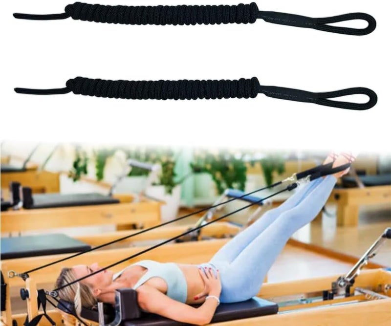 LOOEEL 2 PCS Pilates Reformer Pull Rope Parts, Pilates Reformer Ropes Replacement Strap, Suitable for Home Studio use of Yoga Fitness Equipment, Pilates core Bed Accessory Yoga Strap. - Image 4